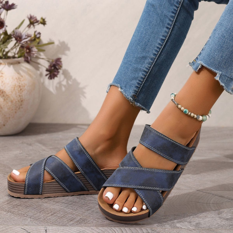 Open Toe Platform Sandals Apparel and Accessories