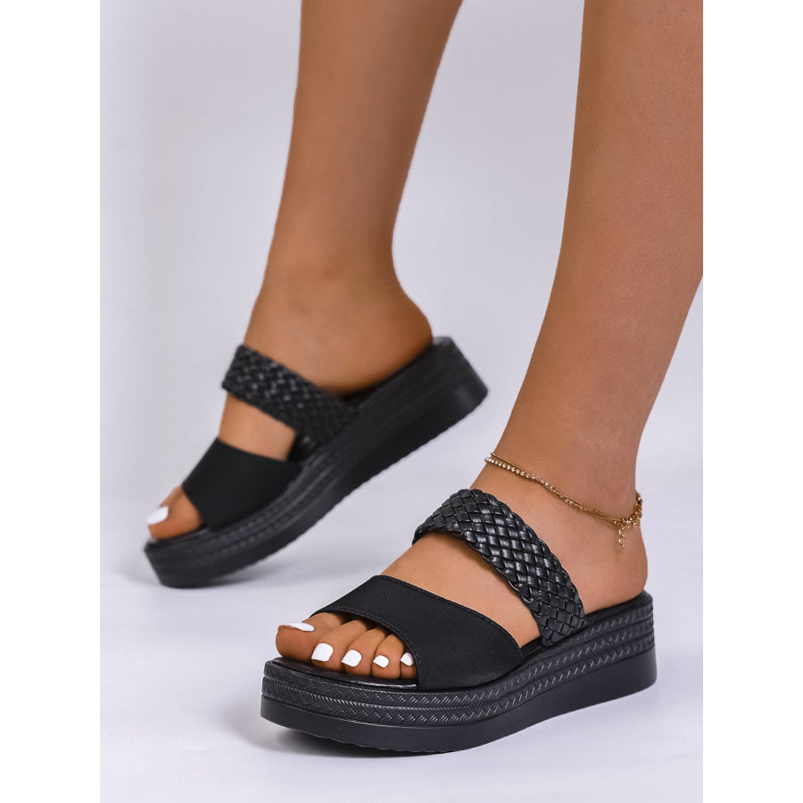 Open Toe Platform Sandals Apparel and Accessories