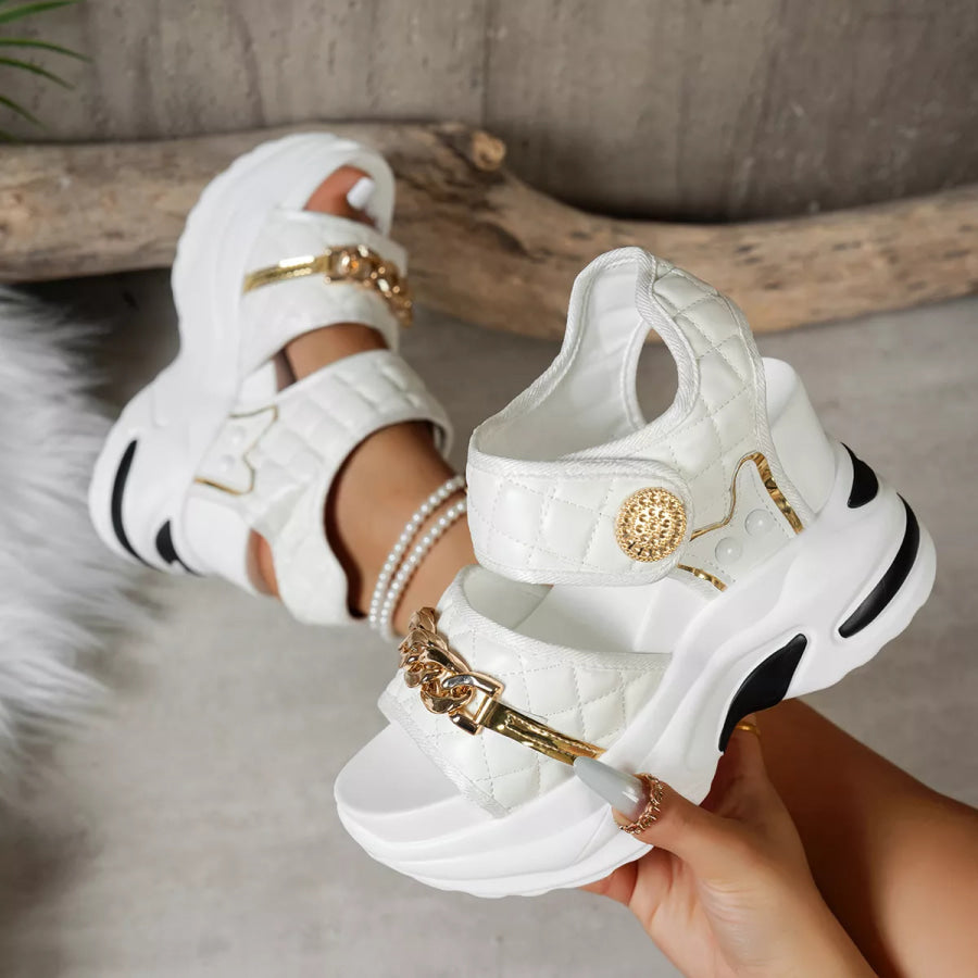 Open Toe Platform Sandals Apparel and Accessories