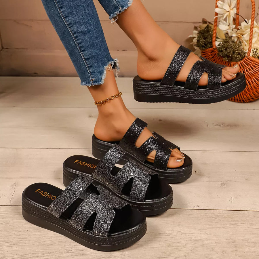 Open Toe Platform Sandals Apparel and Accessories