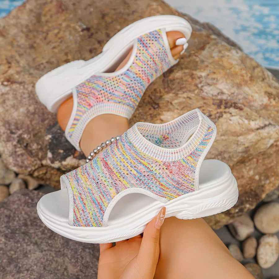 Open Toe Platform Sandals Apparel and Accessories