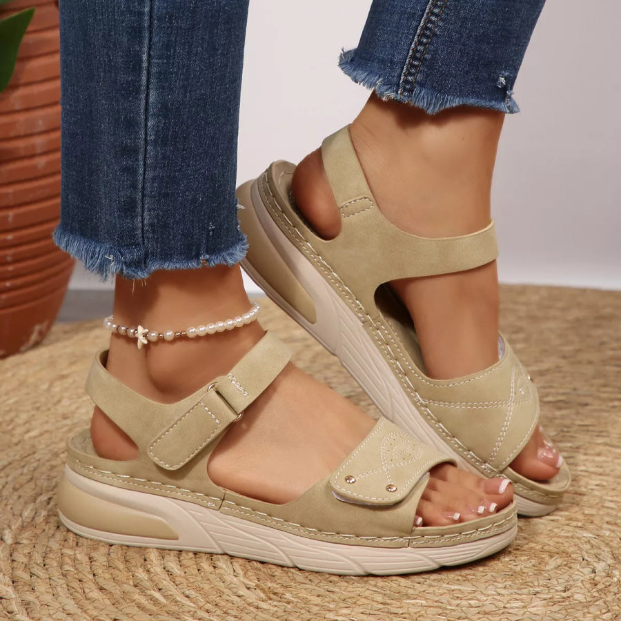 Open Toe Platform Sandals Apparel and Accessories