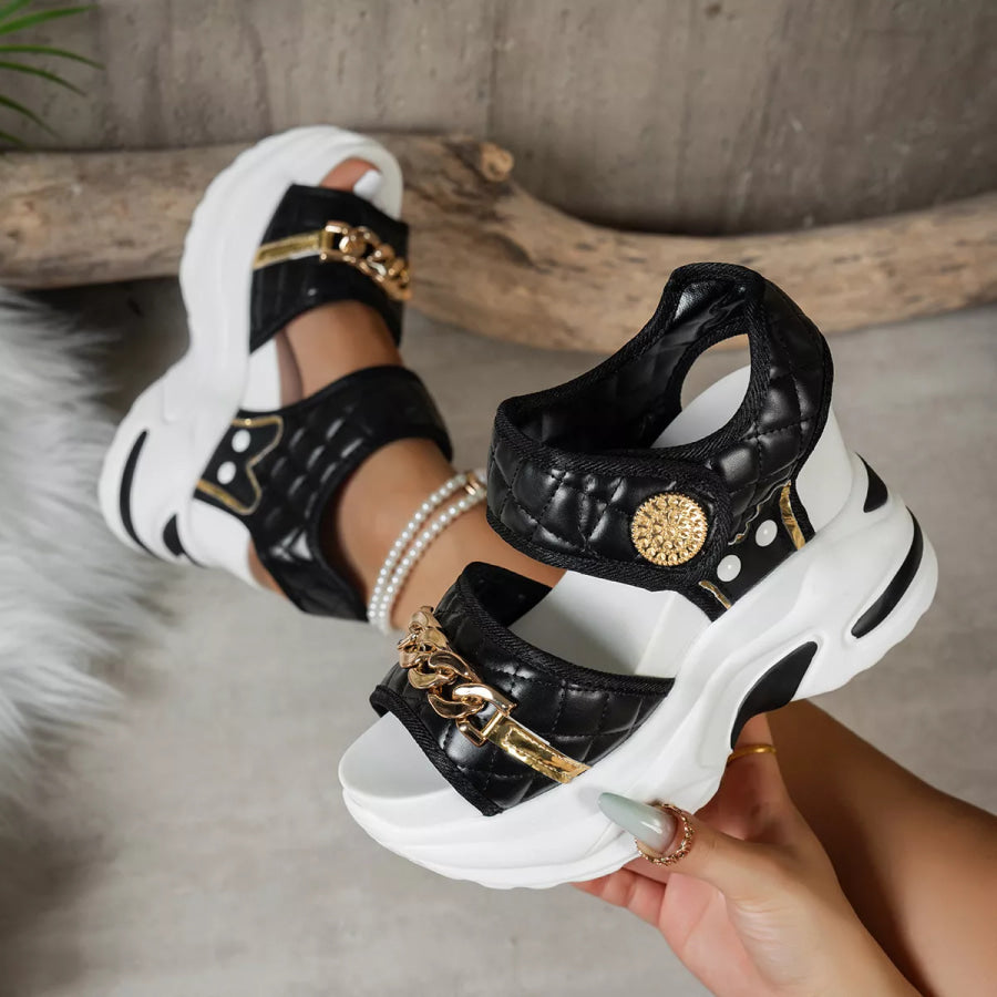Open Toe Platform Sandals Apparel and Accessories