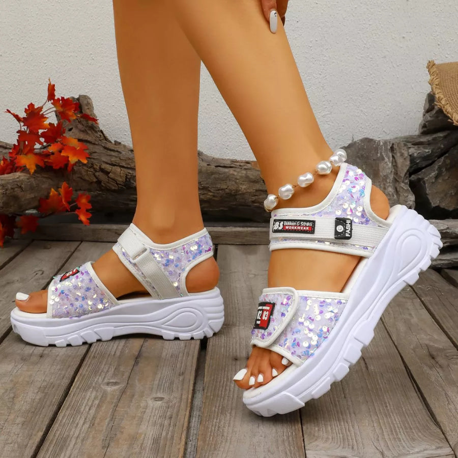 Open Toe Platform Sandals Apparel and Accessories