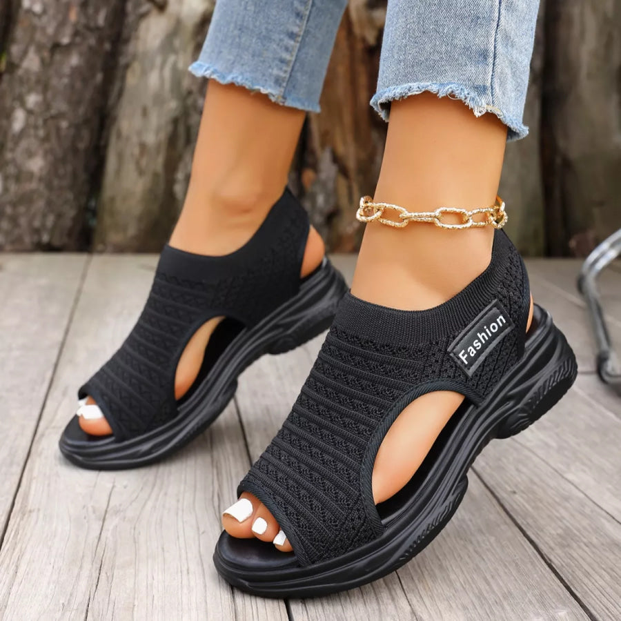 Open Toe Platform Sandals Apparel and Accessories