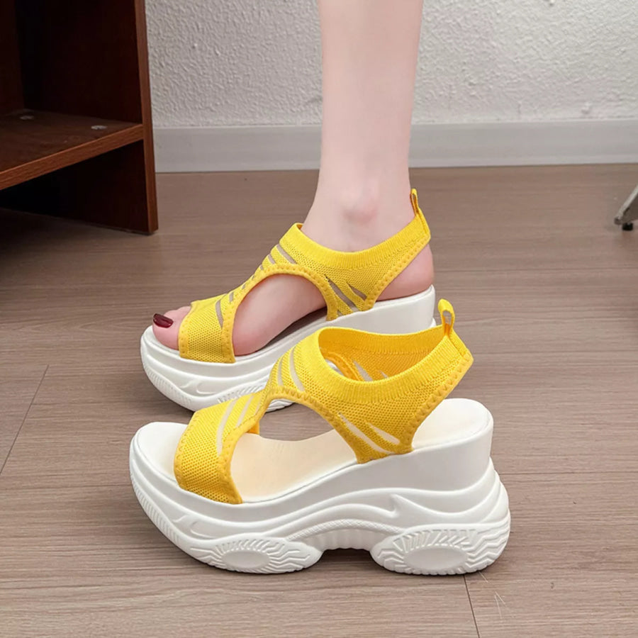 Open Toe Platform Sandals Apparel and Accessories