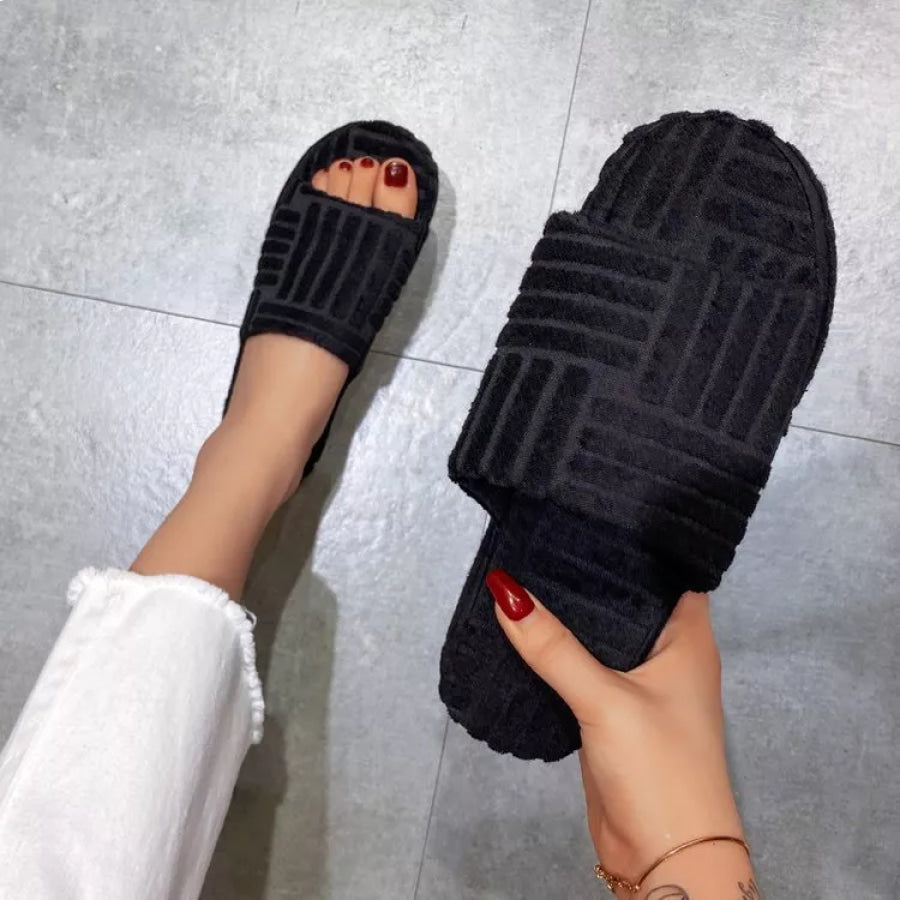 Open-Toe Platform Slippers Apparel and Accessories