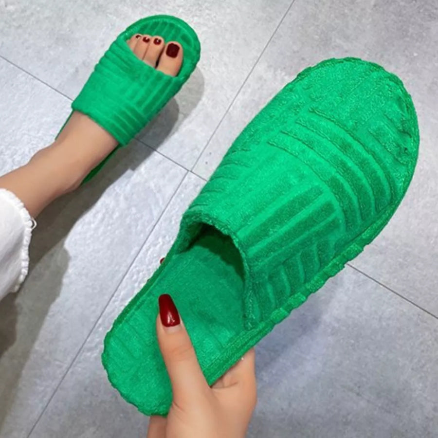 Open-Toe Platform Slippers Apparel and Accessories