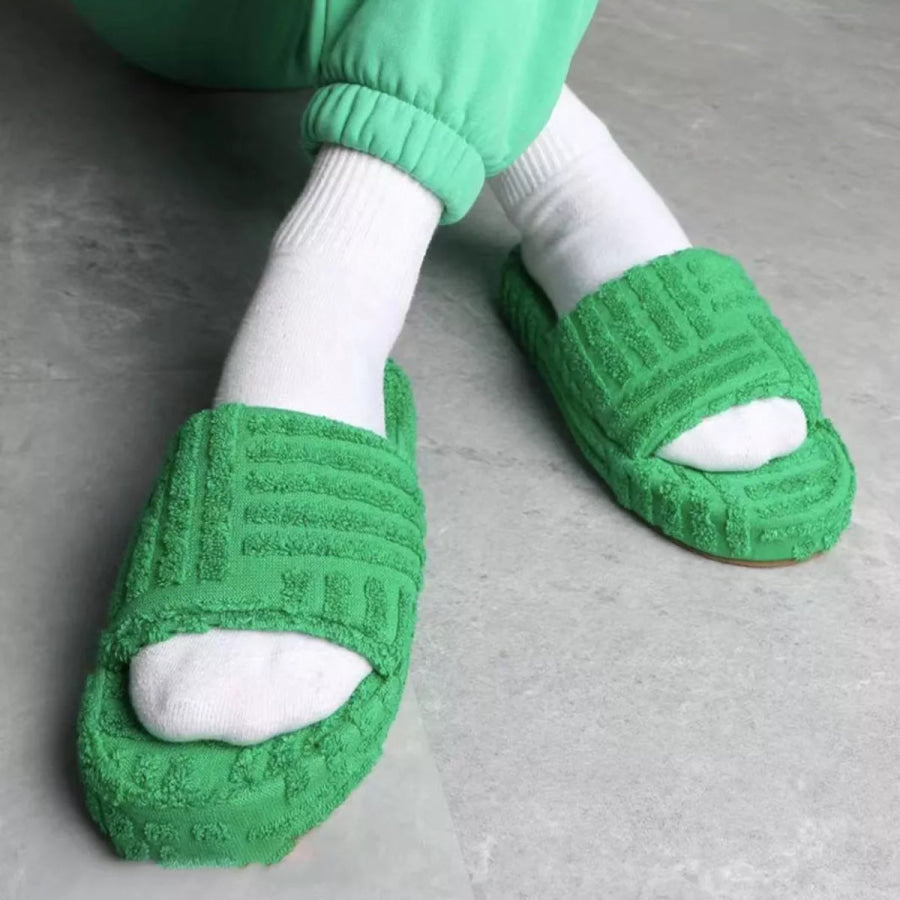 Open-Toe Platform Slippers Apparel and Accessories