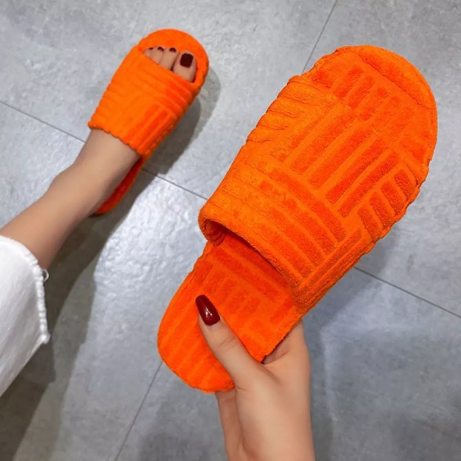 Open-Toe Platform Slippers Apparel and Accessories