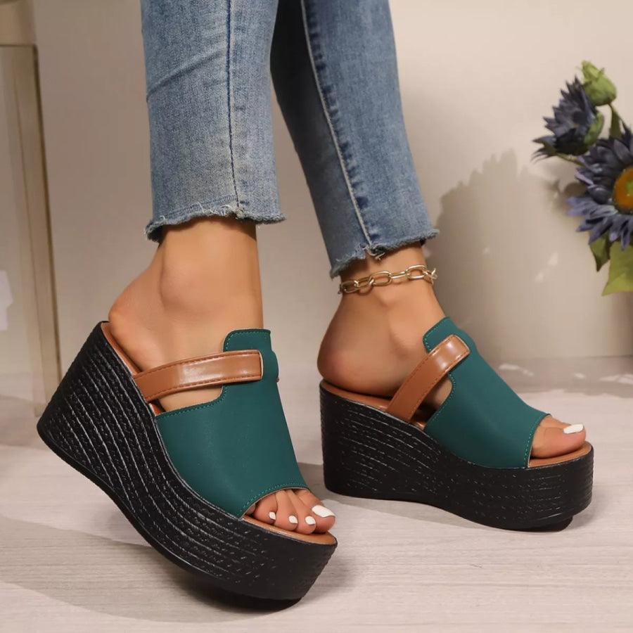 Open Toe Platform Wedge Sandals Apparel and Accessories