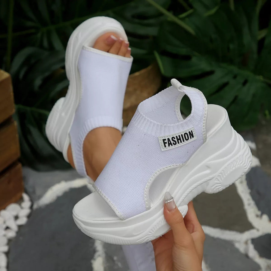Open Toe Platform Wedge Sandals Apparel and Accessories