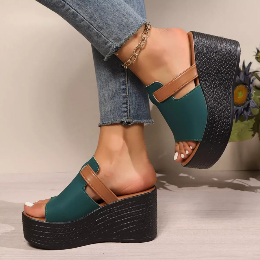 Open Toe Platform Wedge Sandals Apparel and Accessories