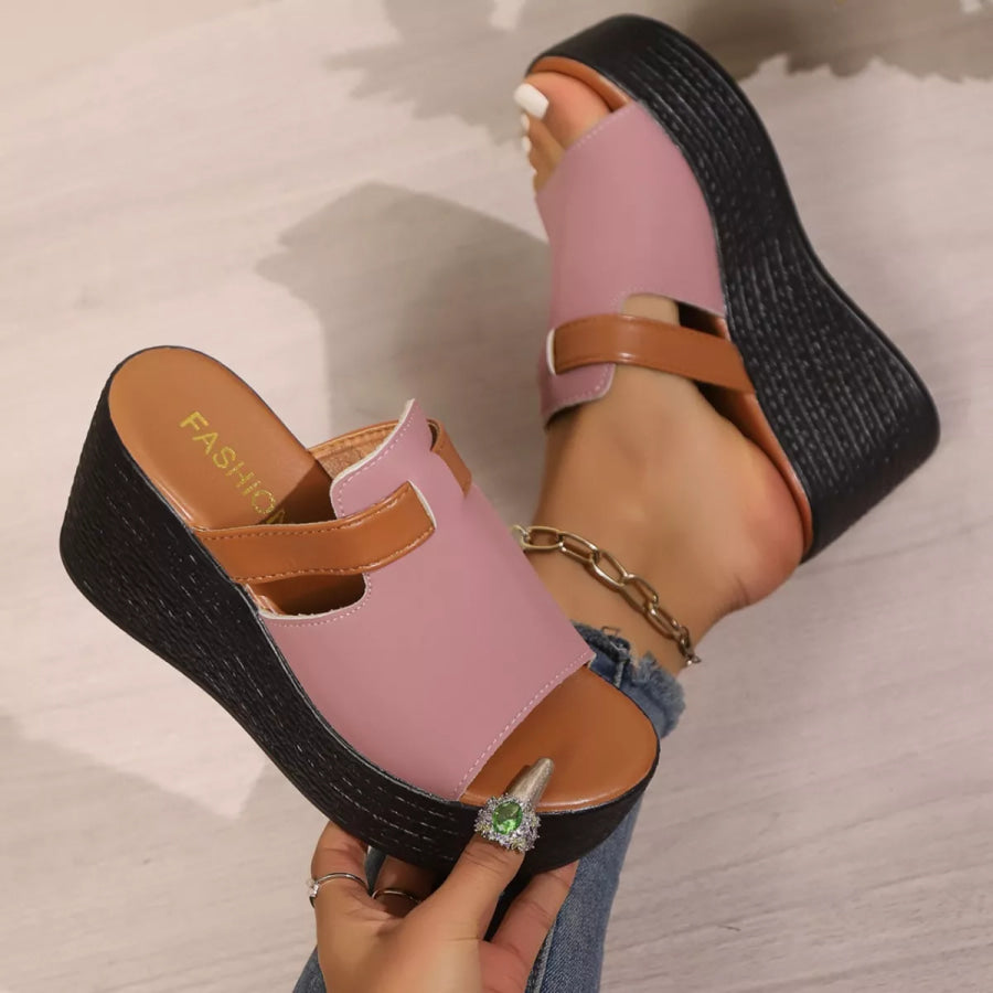 Open Toe Platform Wedge Sandals Apparel and Accessories