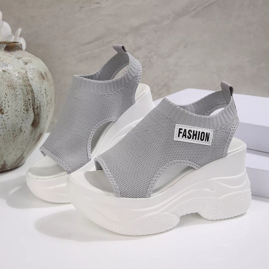 Open Toe Platform Wedge Sandals Apparel and Accessories