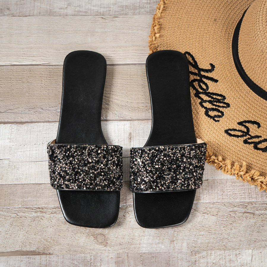 Open Toe Rhinestone Sandals Apparel and Accessories