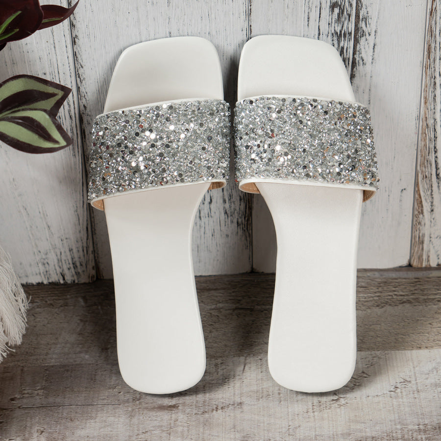 Open Toe Rhinestone Sandals Apparel and Accessories