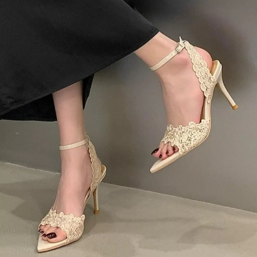 Open Toe Stiletto Sandals Apparel and Accessories