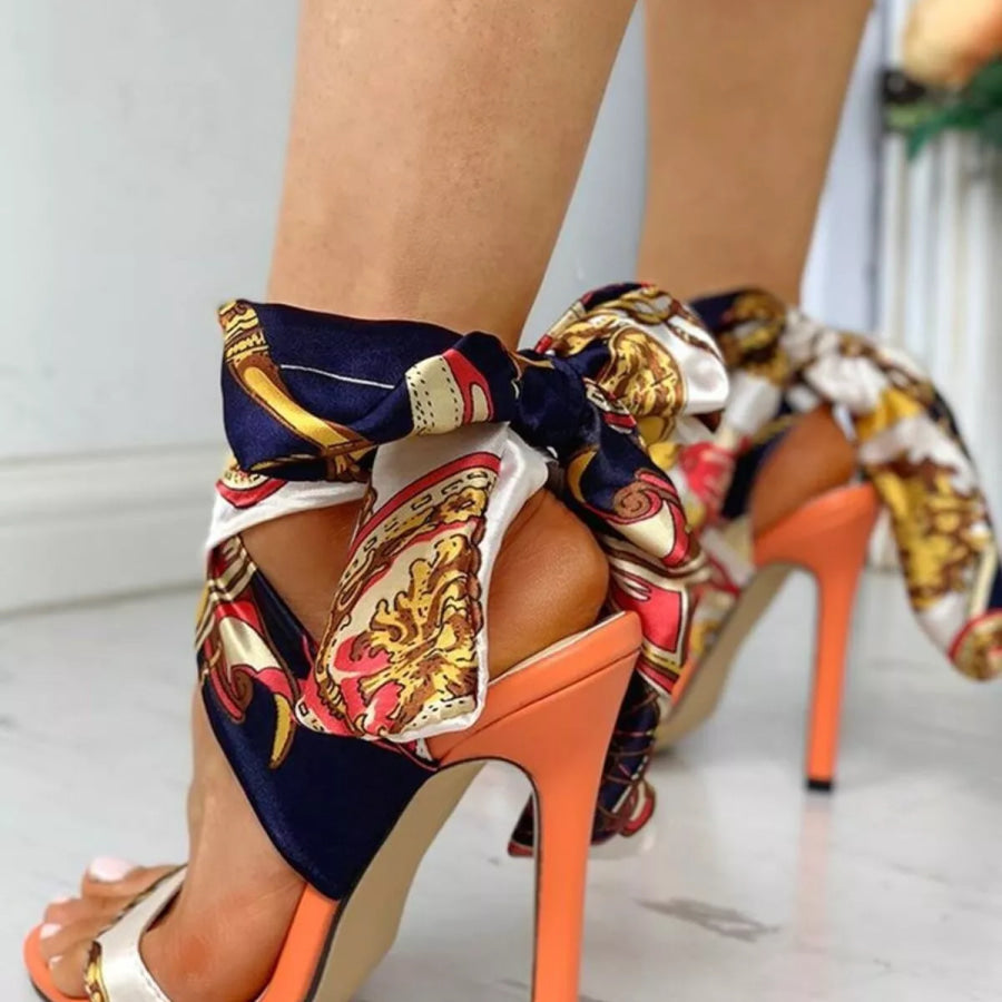 Open Toe Stiletto Sandals Apparel and Accessories
