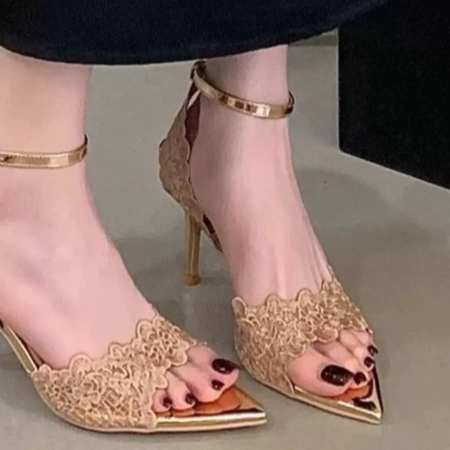 Open Toe Stiletto Sandals Apparel and Accessories
