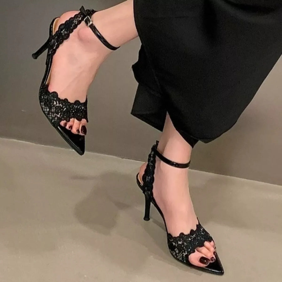 Open Toe Stiletto Sandals Apparel and Accessories