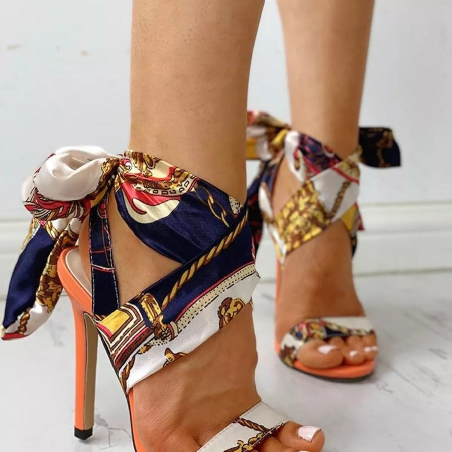 Open Toe Stiletto Sandals Apparel and Accessories