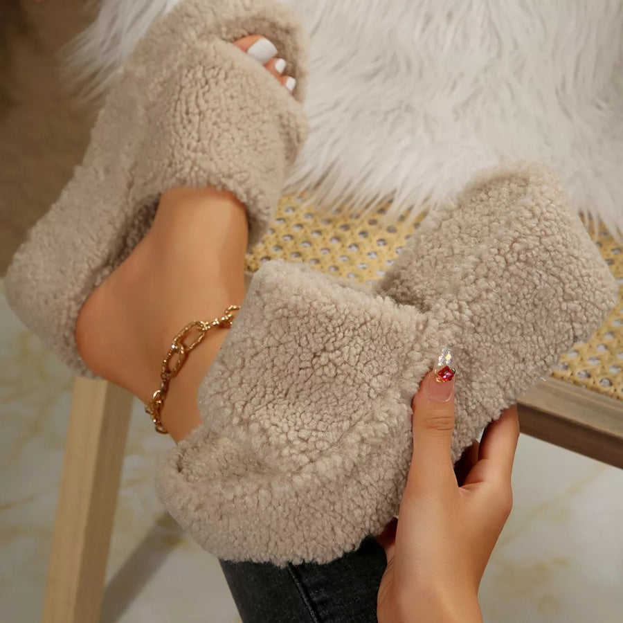 Open Toe Wedge Platform Slippers Apparel and Accessories