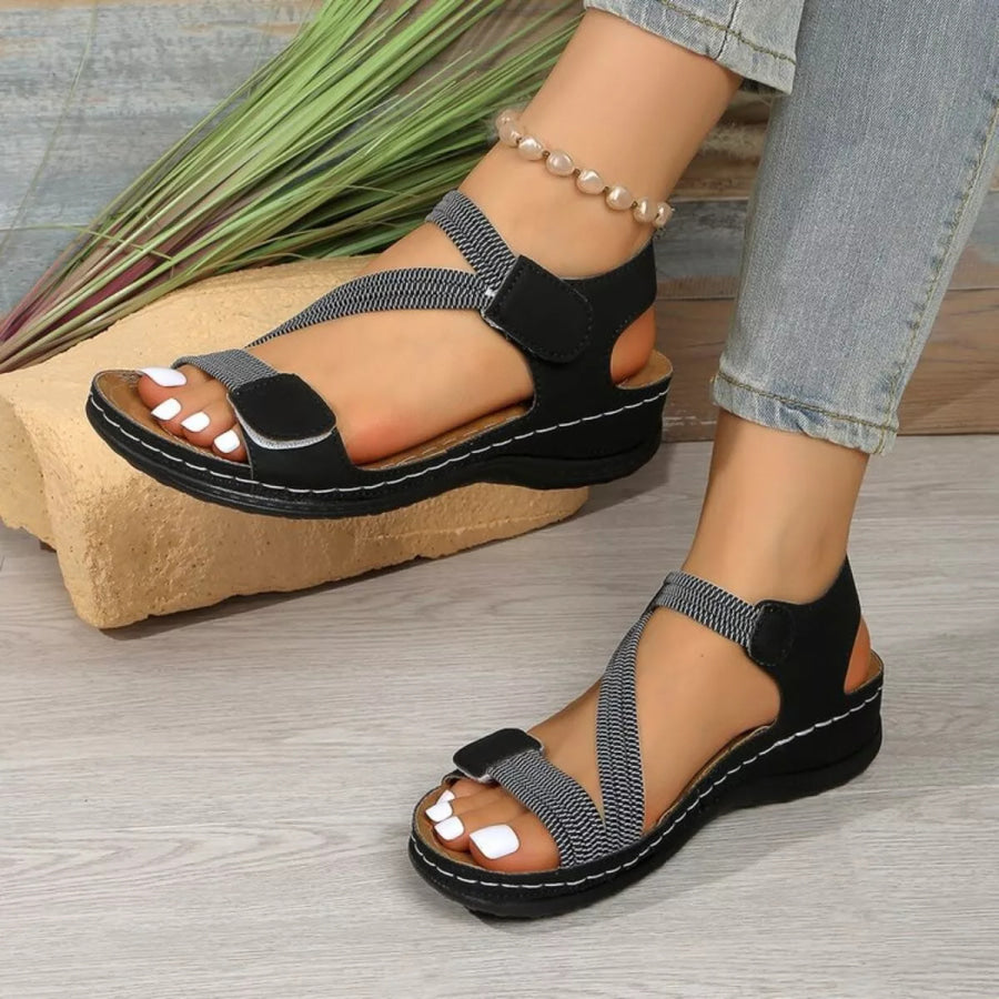 Open Toe Wedge Sandals Apparel and Accessories