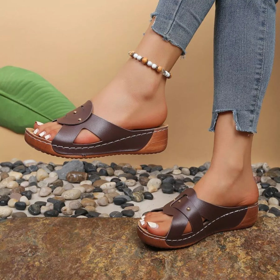 Open Toe Wedge Sandals Apparel and Accessories