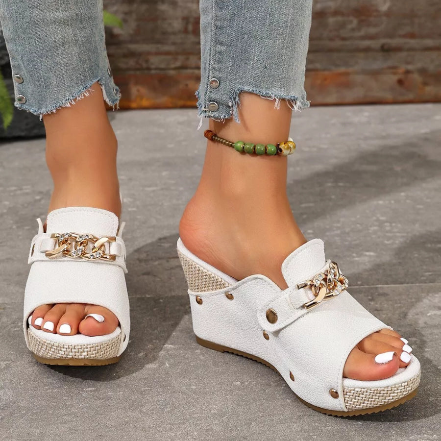 Open Toe Wedge Sandals Apparel and Accessories