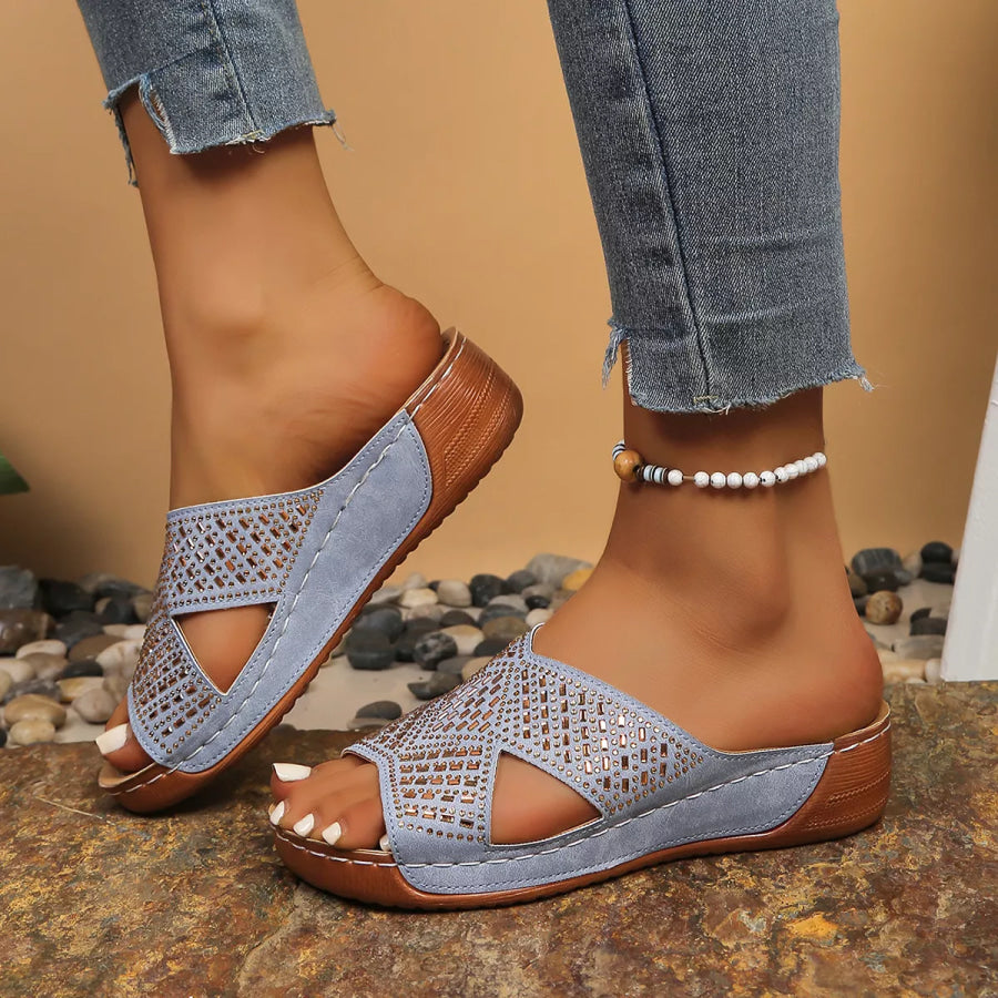 Open Toe Wedge Sandals Apparel and Accessories