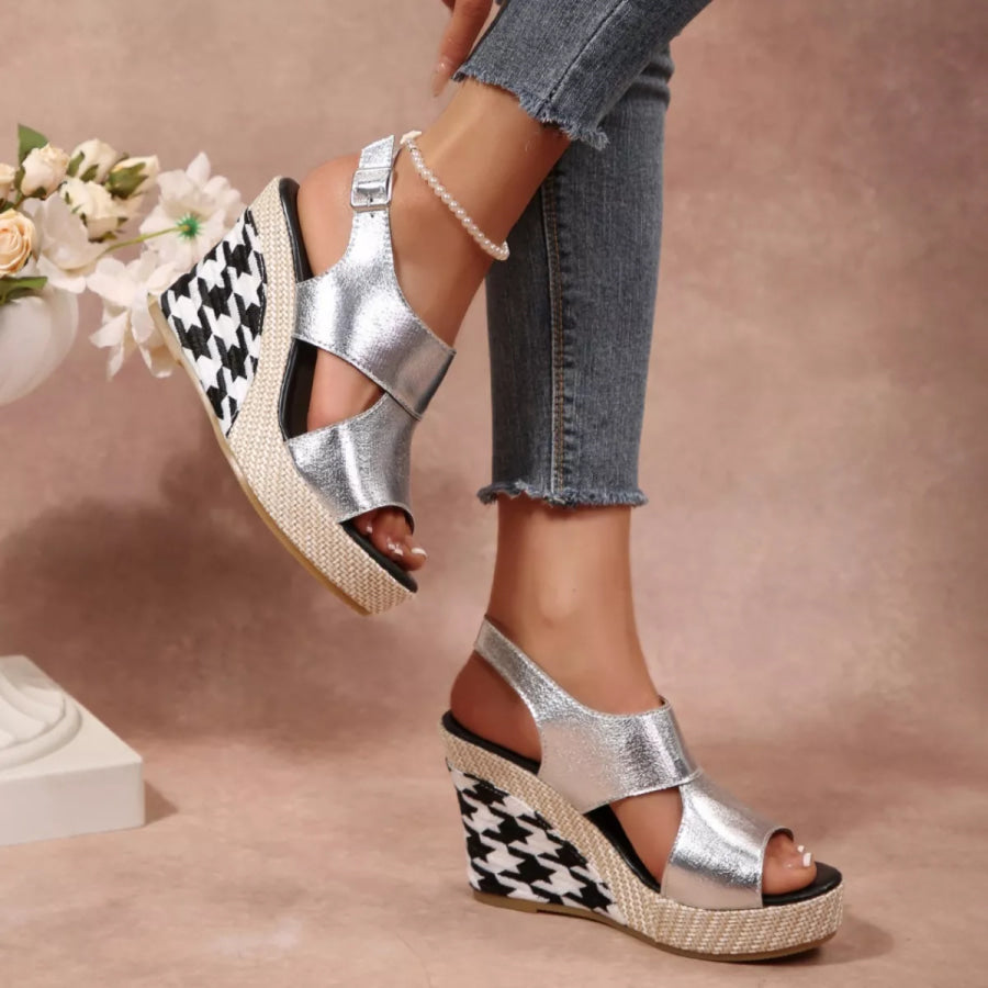 Open Toe Wedge Sandals Apparel and Accessories