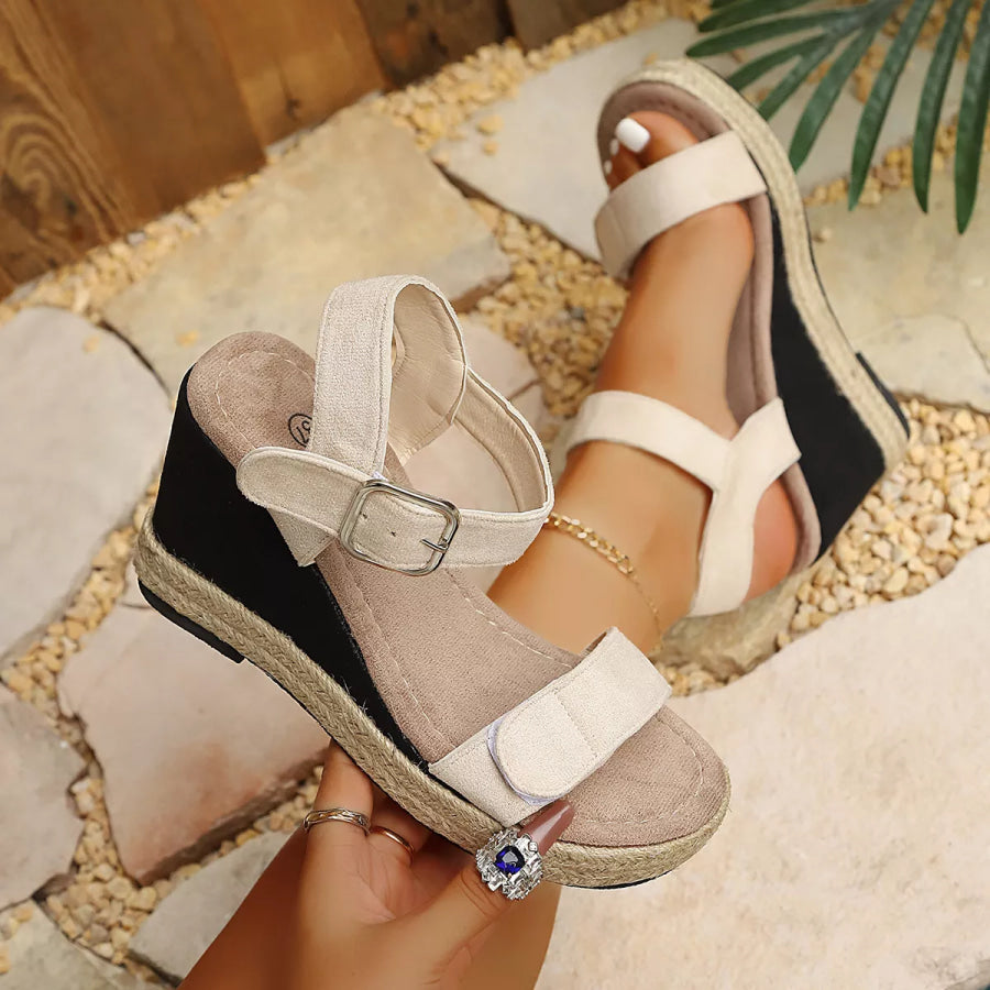 Open Toe Wedge Sandals Apparel and Accessories