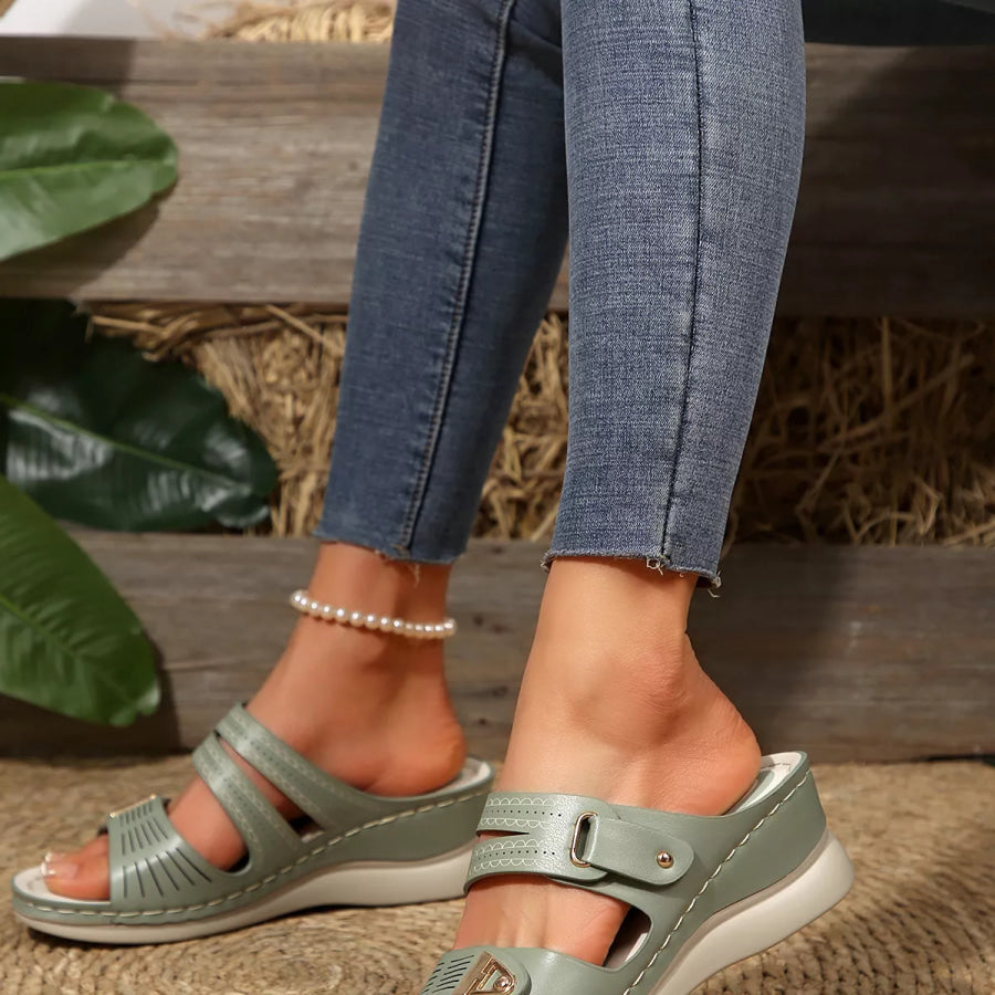 Open Toe Wedge Sandals Apparel and Accessories