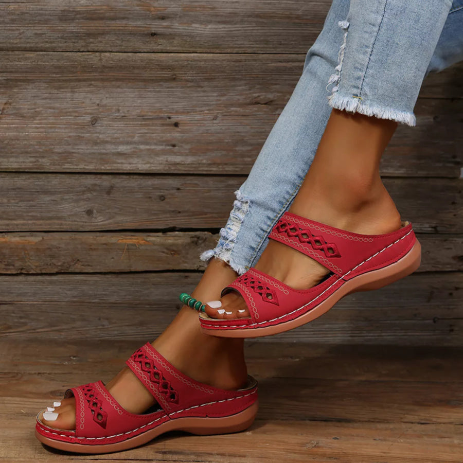Open Toe Wedge Sandals Apparel and Accessories