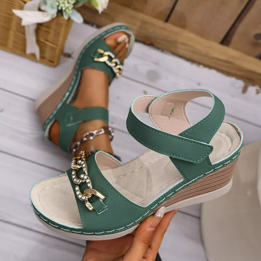 Open Toe Wedge Sandals Apparel and Accessories