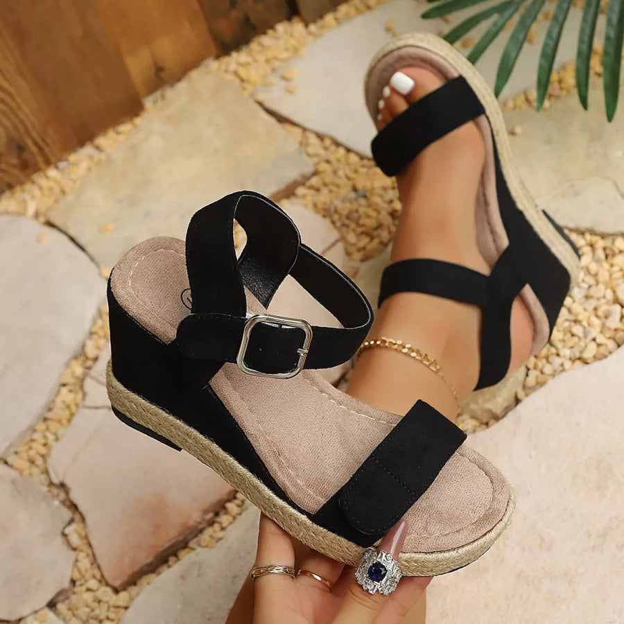 Open Toe Wedge Sandals Apparel and Accessories