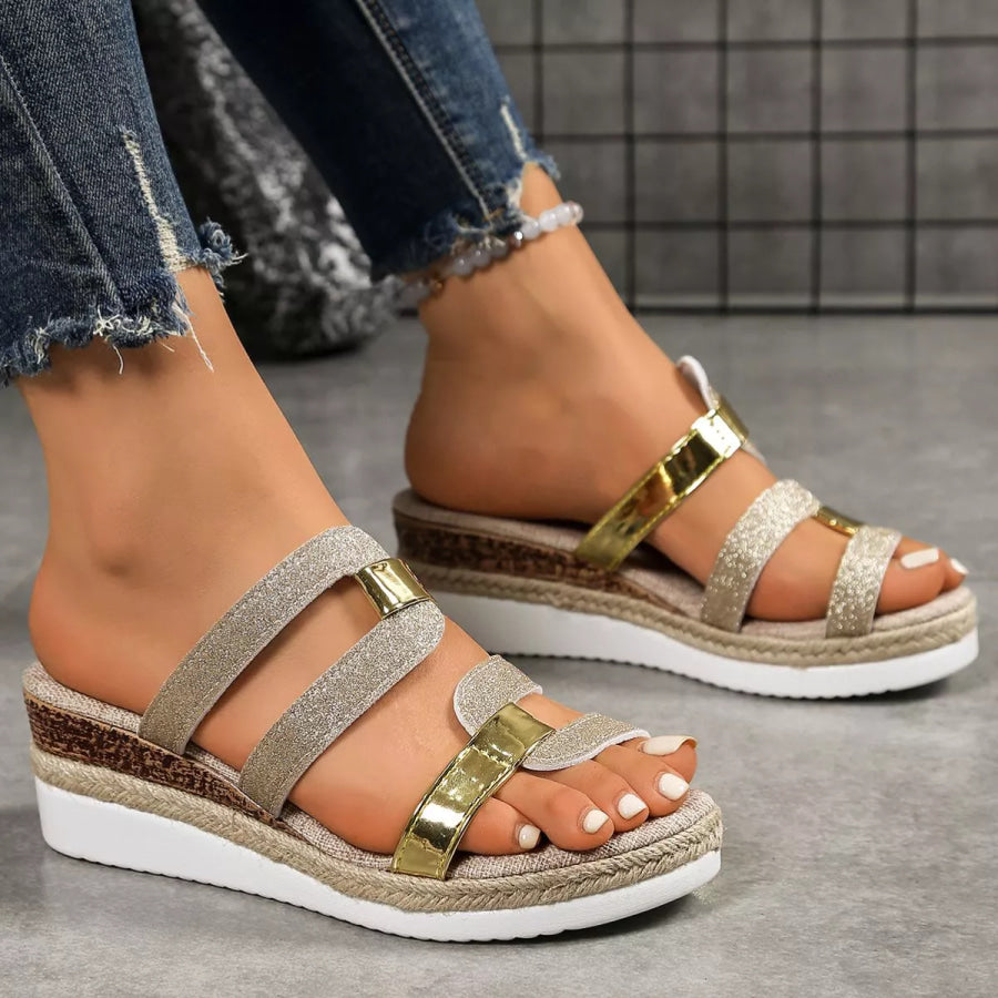Open Toe Wedge Sandals Apparel and Accessories