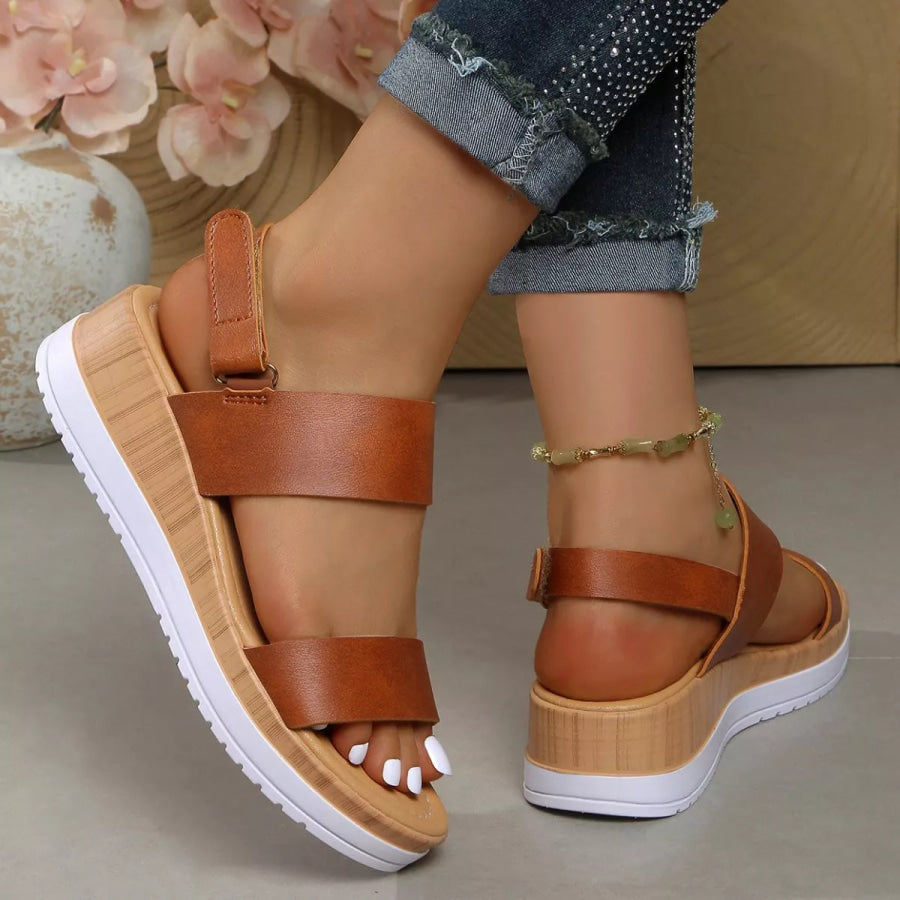 Open Toe Wedge Sandals Apparel and Accessories