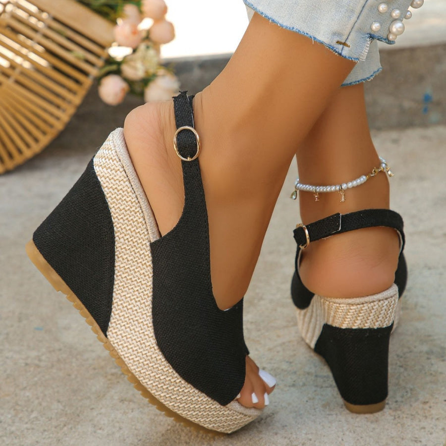 Open Toe Wedge Sandals Apparel and Accessories