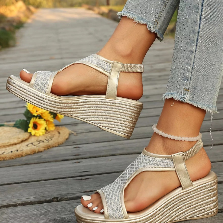 Open Toe Wedge Sandals Apparel and Accessories