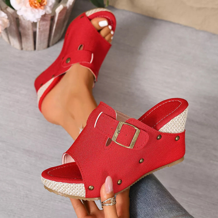 Open Toe Wedge Sandals Apparel and Accessories