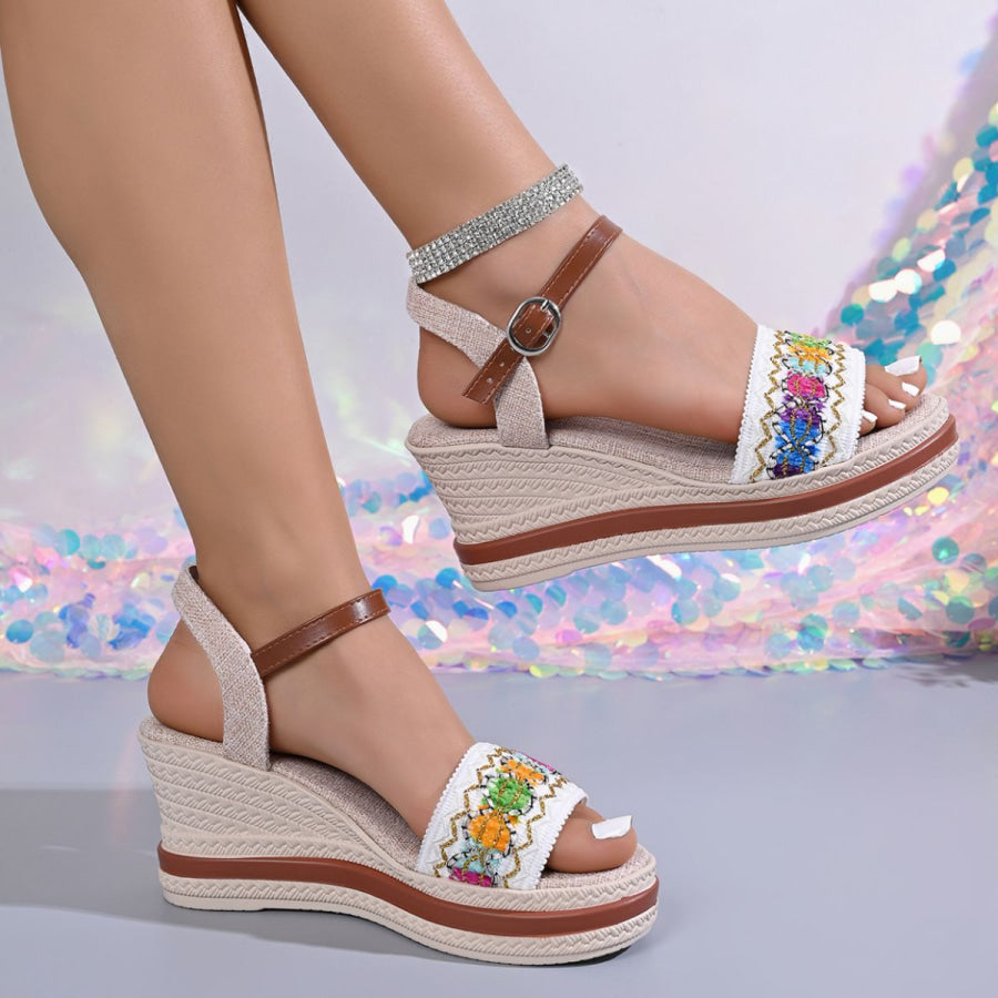 Open Toe Wedge Sandals Apparel and Accessories