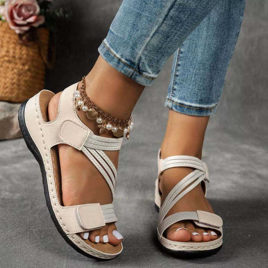 Open Toe Wedge Sandals Apparel and Accessories