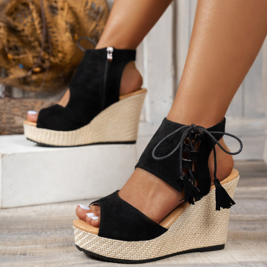 Open Toe Wedge Sandals Apparel and Accessories