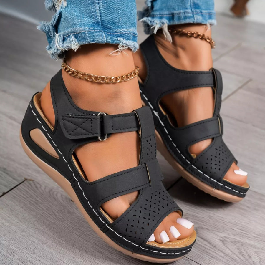 Open Toe Wedge Sandals Apparel and Accessories