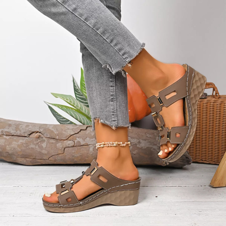 Open Toe Wedge Sandals Apparel and Accessories