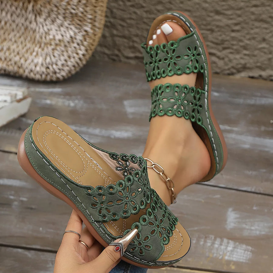 Open Toe Wedge Sandals Apparel and Accessories