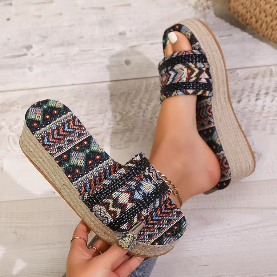 Open Toe Wedge Sandals Apparel and Accessories
