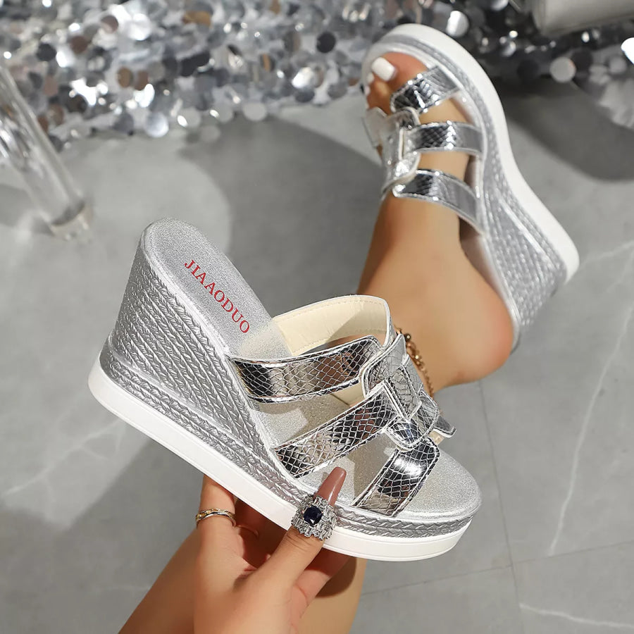 Open Toe Wedge Sandals Apparel and Accessories